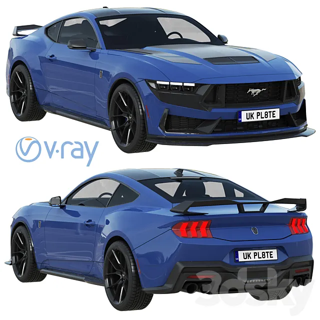 Ford Mustang Dark Horse 2024 3D Model