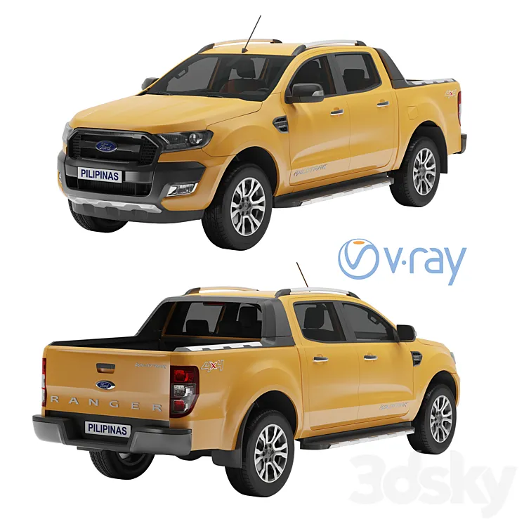 Ford Ranger Wildtrak 3D Model Free Download
