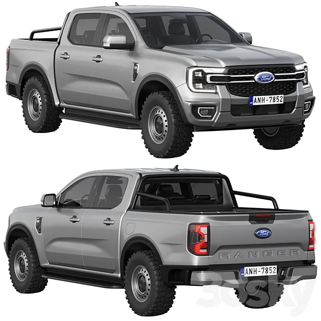 Ford Ranger XLT 2023 3D Model