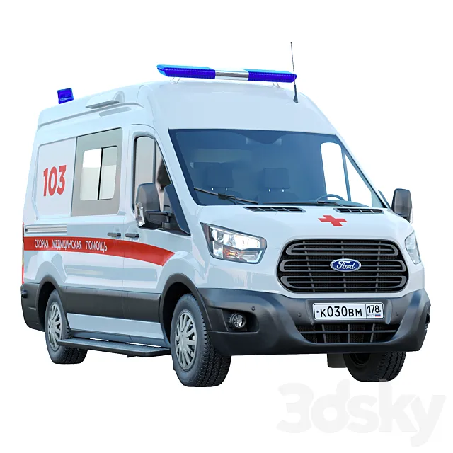 Ford Transit Emergency Medicine 3DModel