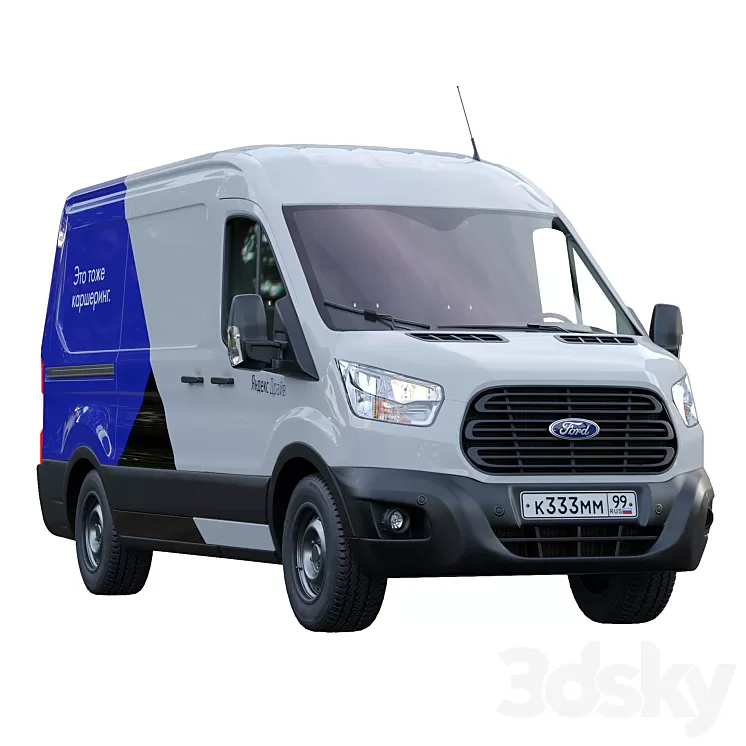Ford Transit Yandex.Drive 3D Model