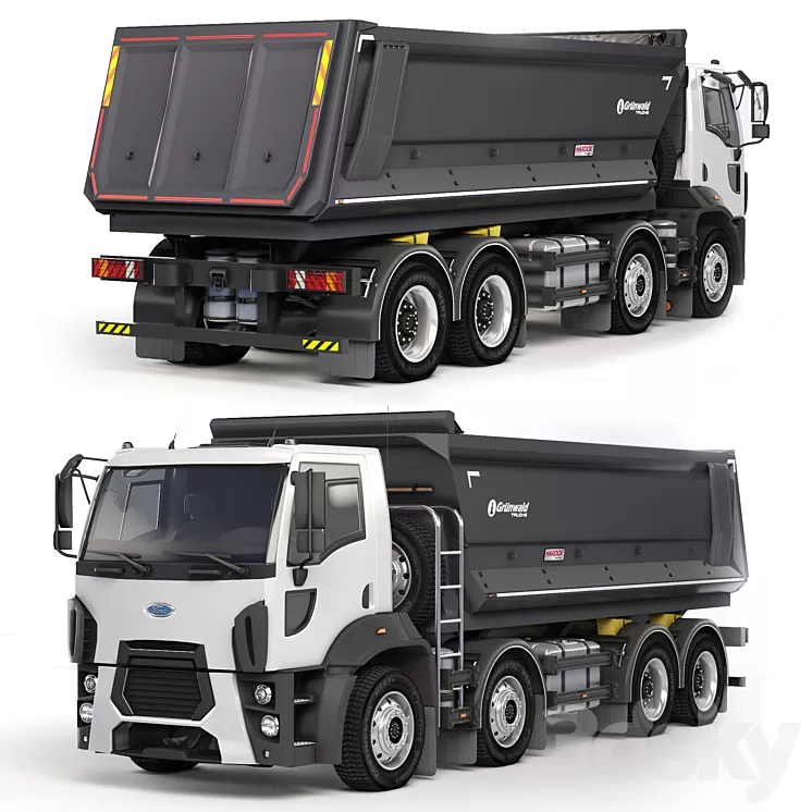 Ford Trucks 4142D DC dump truck 3D Model Free Download