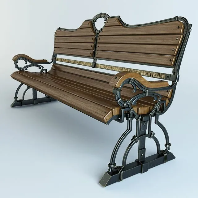 Forged bench 3D Model Forged bench 3D Model
