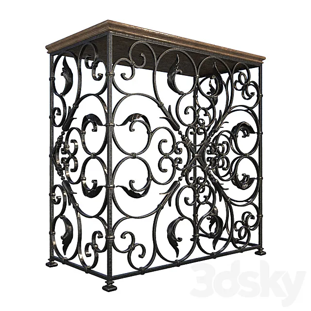 Forged cantilever table 3D Model Forged cantilever table 3D Model