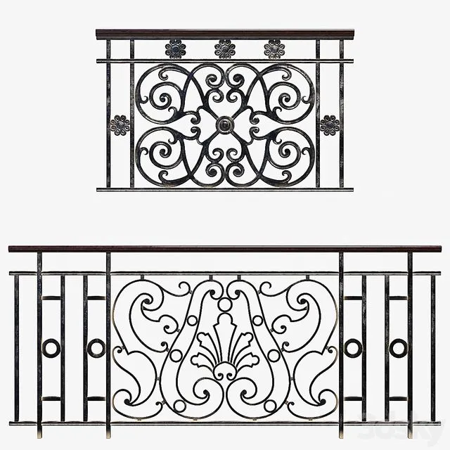 Forged components Forged fence 3D Model Forged components Forged fence 3D Model