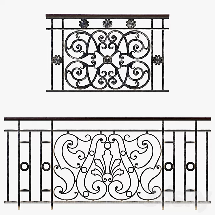 Forged components / Forged fence 3D Model Forged components / Forged fence 3D Model