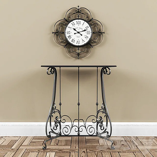 Forged console and clocks 3DModel