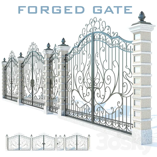 FORGED ENTRANCE GATE ?1 3DModel FORGED ENTRANCE GATE ?1 3DModel
