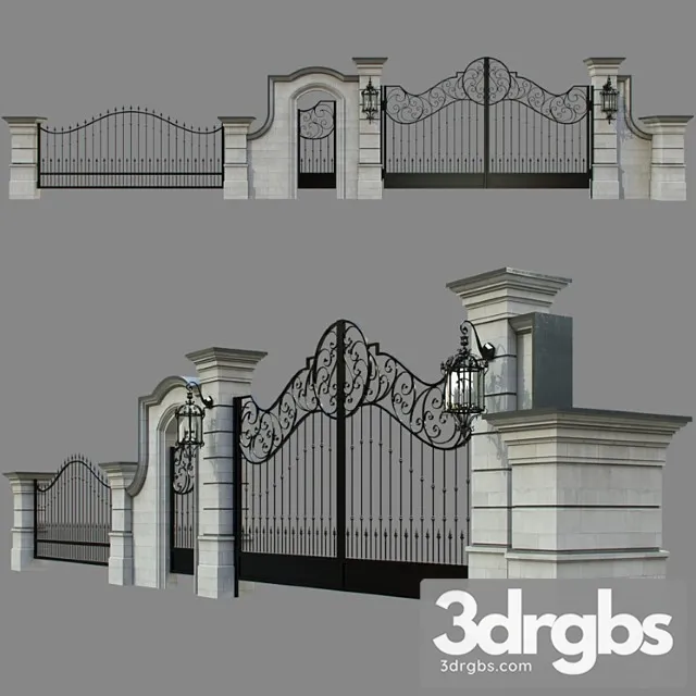 Forged Fence 11 3D Model Download Forged Fence 11 3D Model Download