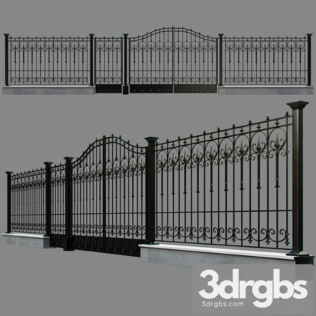 Forged Fence 2 2 3D Model Download Forged Fence 2 2 3D Model Download