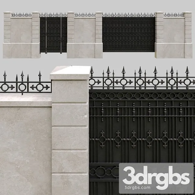 Forged Fence 21 3D Model Download Forged Fence 21 3D Model Download