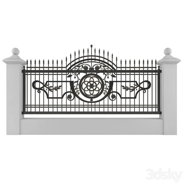 Forged fence 22 3D Model Forged fence 22 3D Model