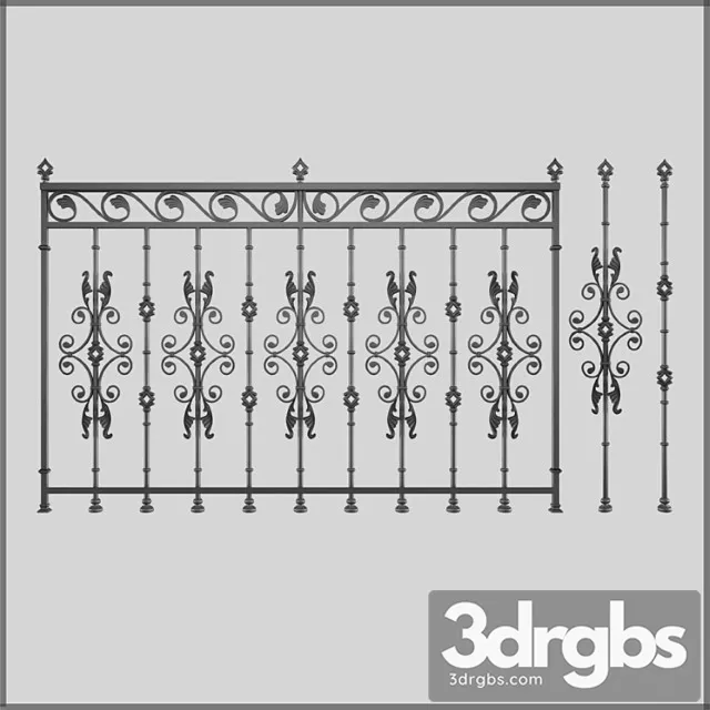 Forged Fence 3 3D Model Download Forged Fence 3 3D Model Download