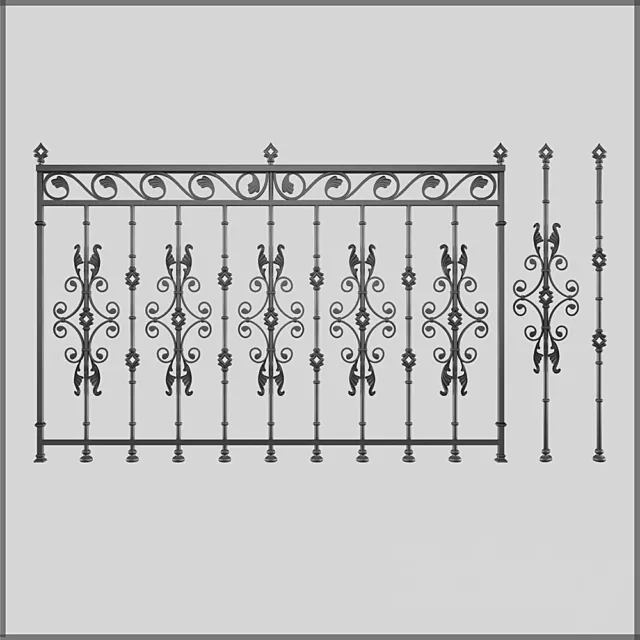 Forged fence 3 3D Model Forged fence 3 3D Model