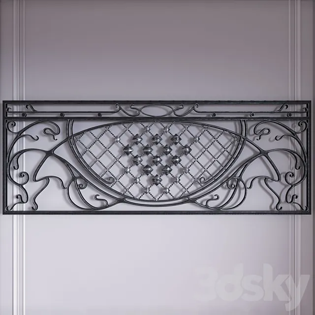 Forged fence 3D Model Forged fence 3D Model