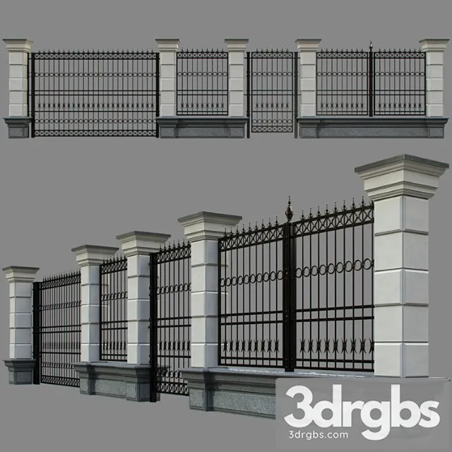 Forged Fence 3D Model Download Forged Fence 3D Model Download