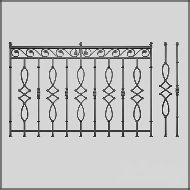 Forged fence 4 3DModel Forged fence 4 3DModel