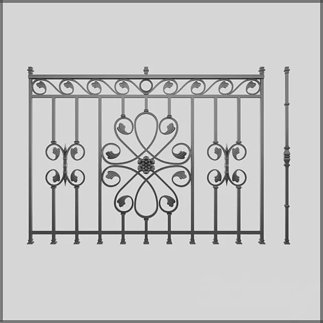 Forged fence 6 3DModel Forged fence 6 3DModel