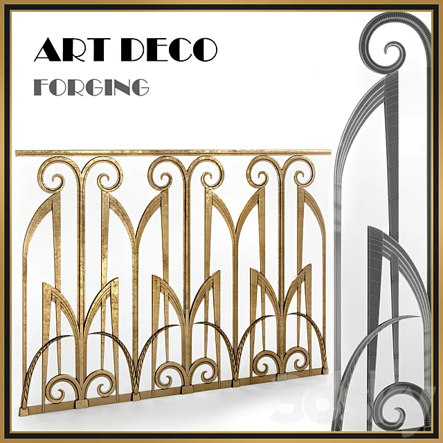 Forged fences Art Deco Free Download