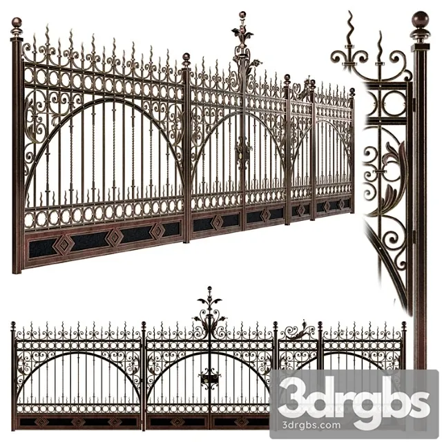 Forged Gate Wickets and Fences N2 3D Model Download Forged Gate Wickets and Fences N2 3D Model Download