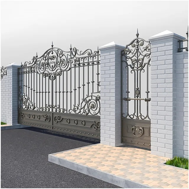 Forged gates 2252 3D Model Forged gates 2252 3D Model