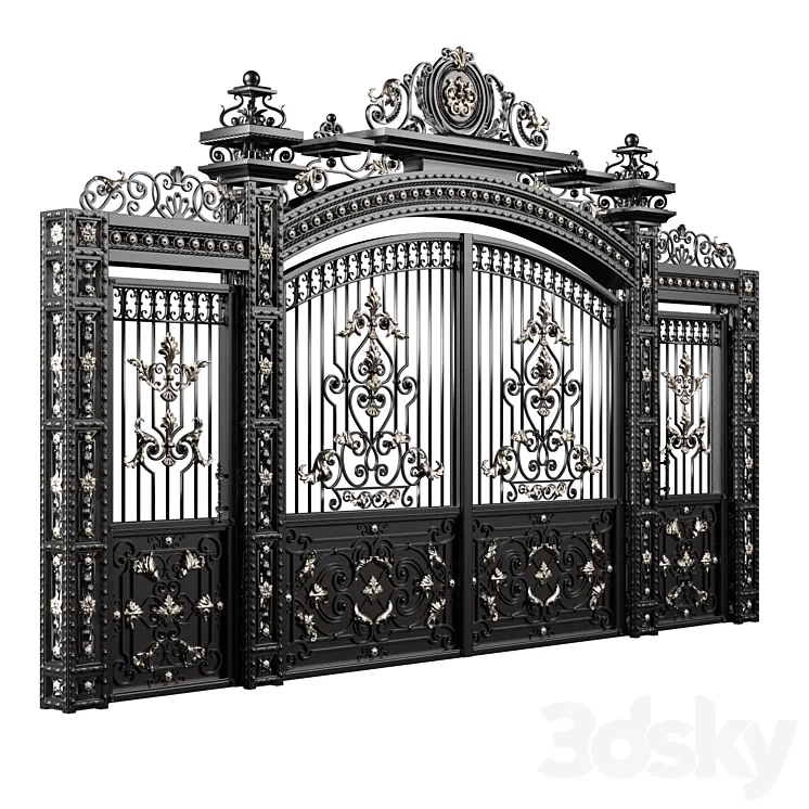 Forged gates 3D Model Forged gates 3D Model