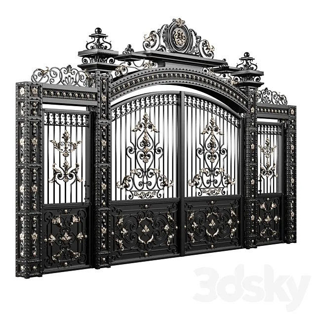 Forged gates 3DModel Forged gates 3DModel