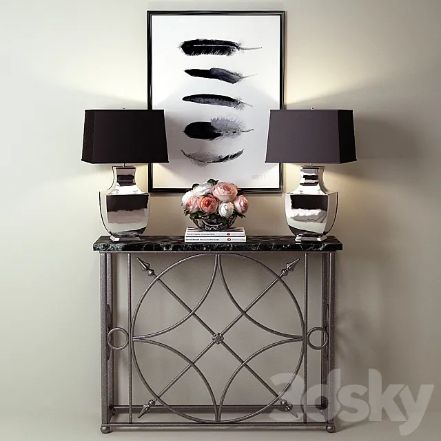 Forged iron console 3DModel Forged iron console 3DModel