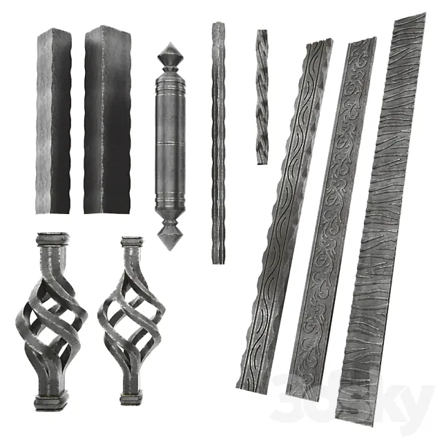 Forged items 3D Model Forged items 3D Model