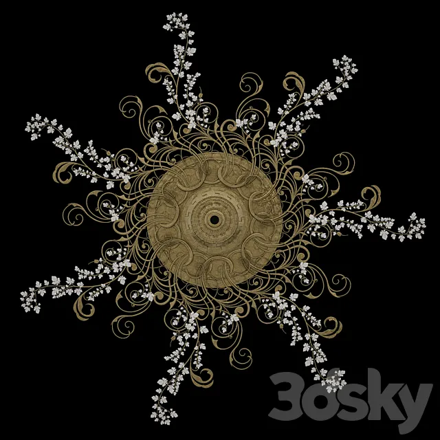 Forged potolochnaya socket 3D Model