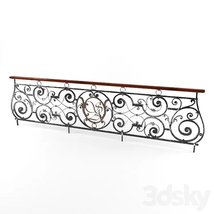 forged railing 3D Model forged railing 3D Model