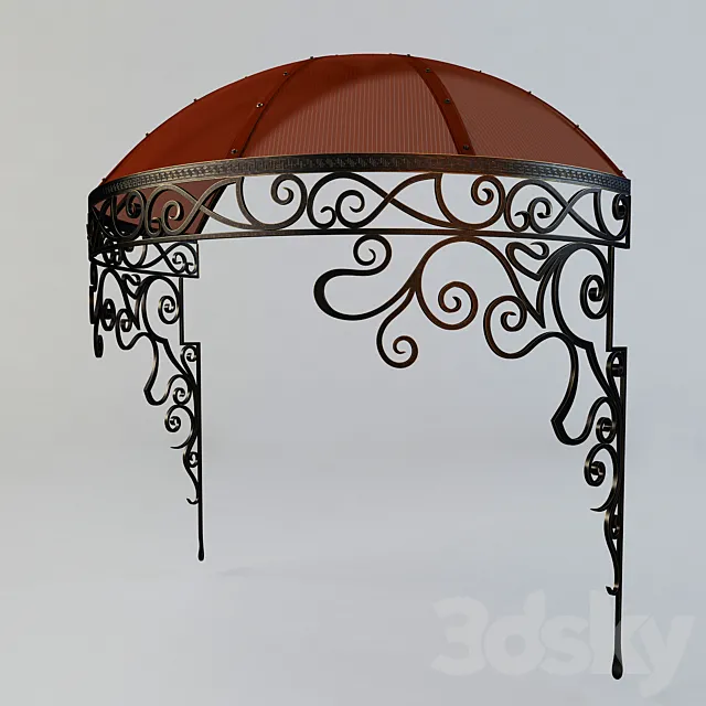 Forged round visor 3D Model