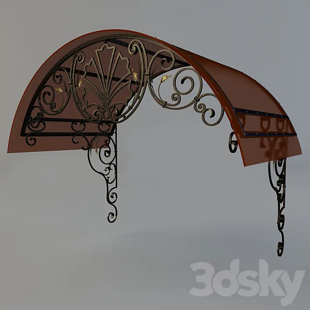 Forged semicircular visor 3D Model