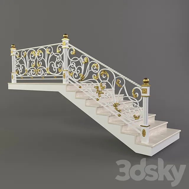 Forged stairs 2 3D Model