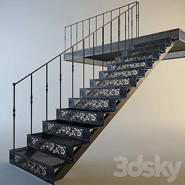 Forged stairs 3DModel