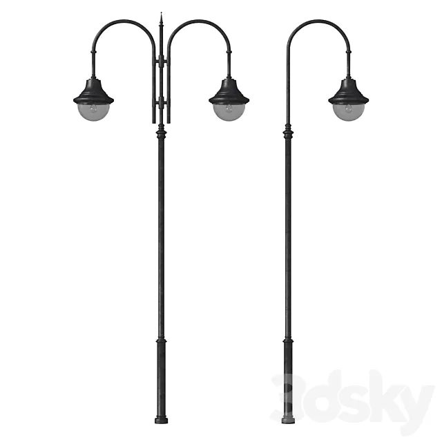 Forged street lamp 3D Model