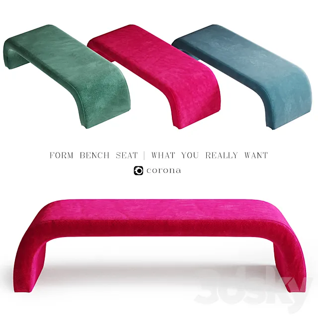 Form Bench Seat 3DModel Form Bench Seat 3DModel