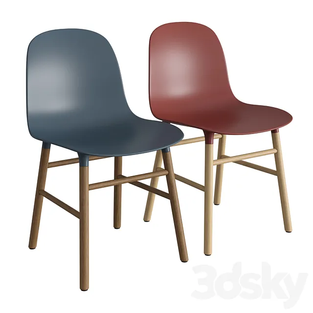 Form Chair Oak 3D Model