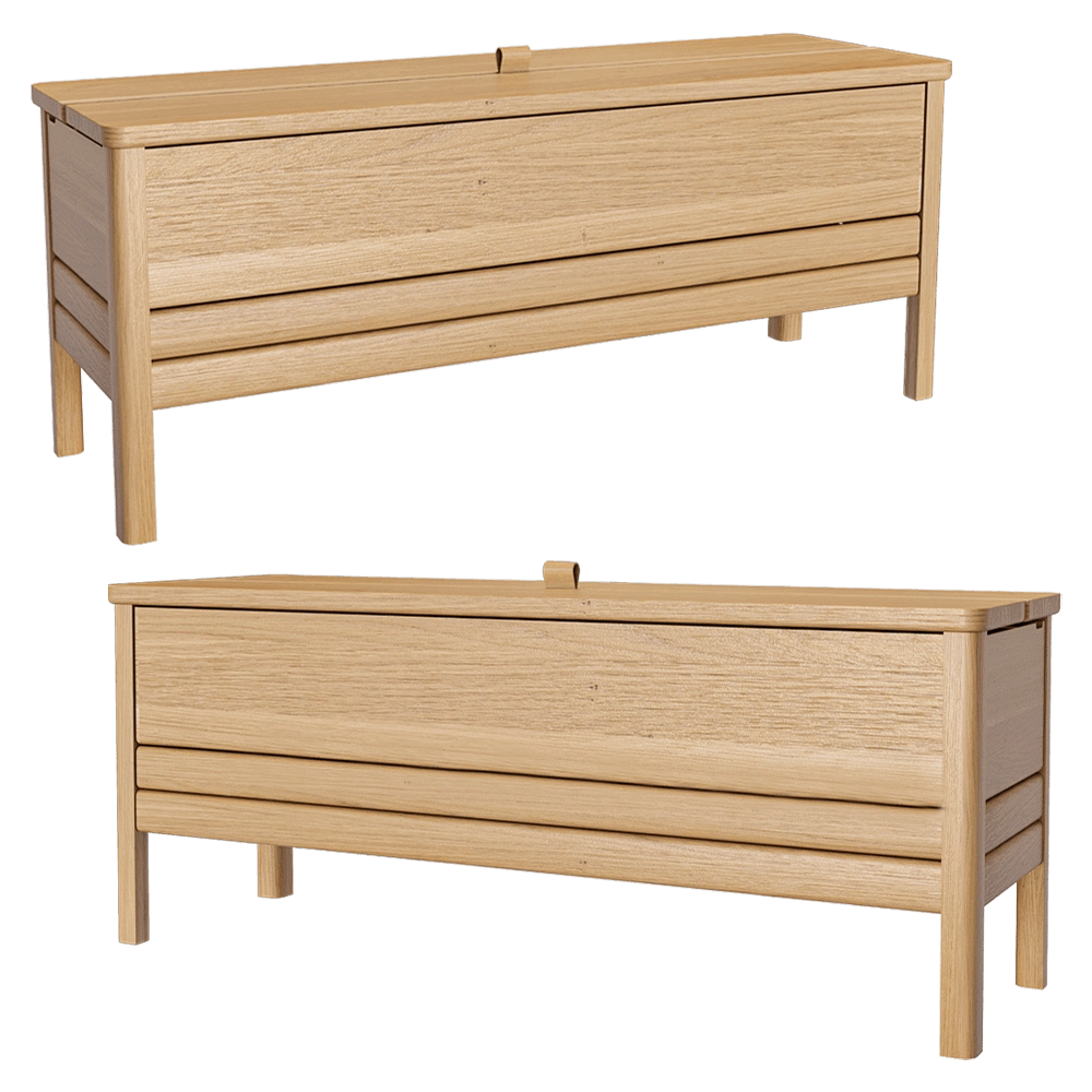 Form & Refine – Storage bench  A Line 111 Oak 3D Model