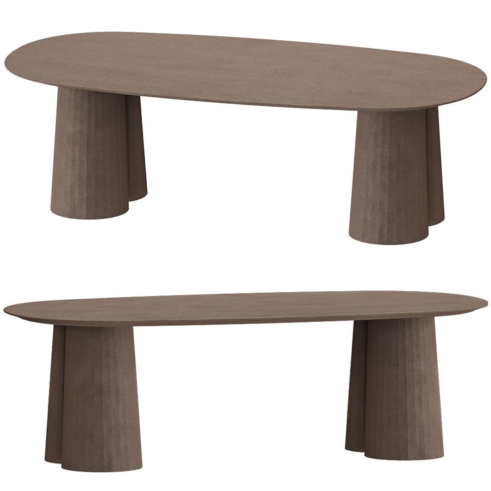 Forma&Cemento – Coffee table Fusto Oval III 3D Model Forma&Cemento – Coffee table Fusto Oval III 3D Model