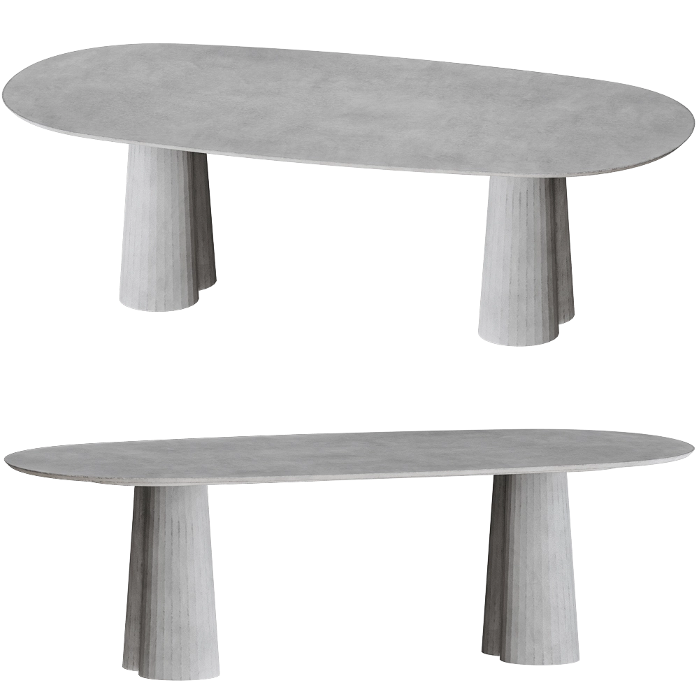 Forma&Cemento – Dining Table Fusto Oval shape 3D Model Forma&Cemento – Dining Table Fusto Oval shape 3D Model