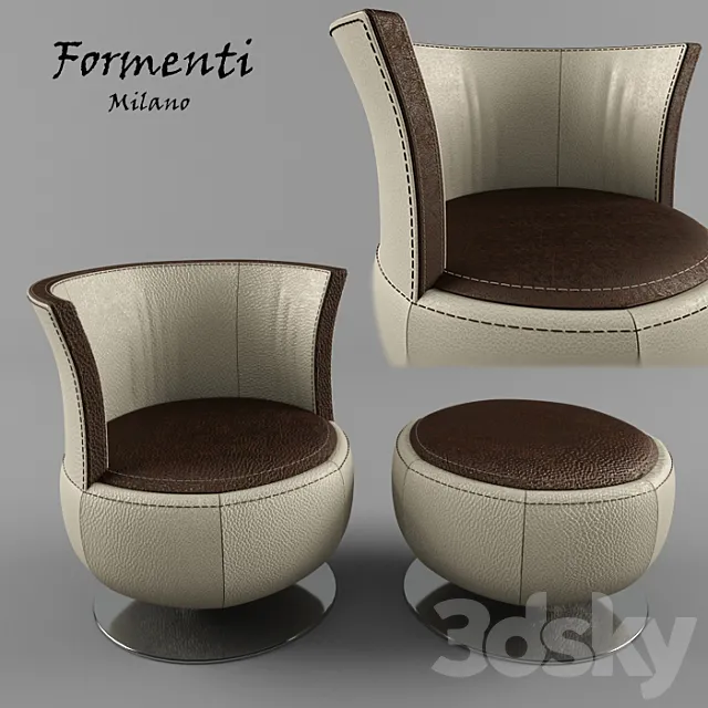 Formenti Kreslo & puff 3DModel