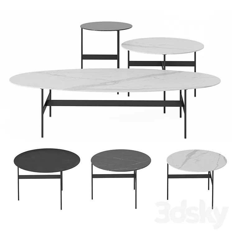 Formiche table set. B&B Italia. 3D Model Formiche table set. B&B Italia. 3D Model