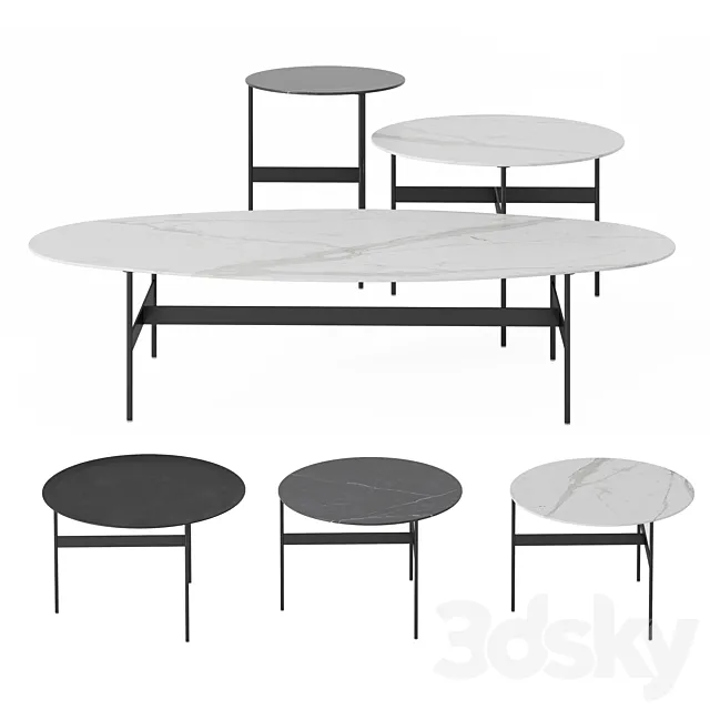 Formiche table set. B&B Italia. 3DModel