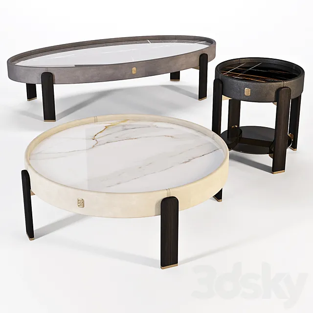 FormItalia: Coffee Tables – Kean Set-02 3D Model