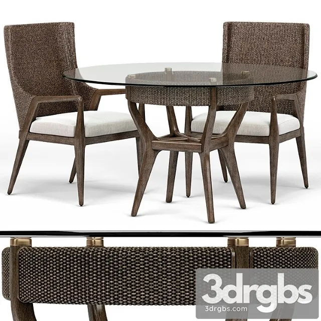 Formosa Arm Chair Round Dining Table 3D Model Download Formosa Arm Chair Round Dining Table 3D Model Download