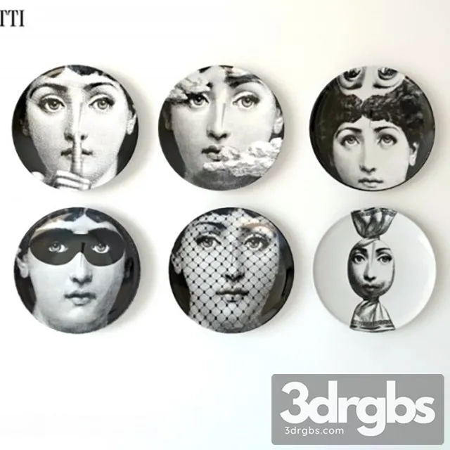 Fornasetti Tarelki 3D Model Download