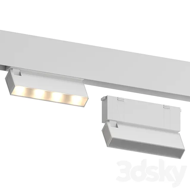Forstlight Line Turn White Track Light 3D Model