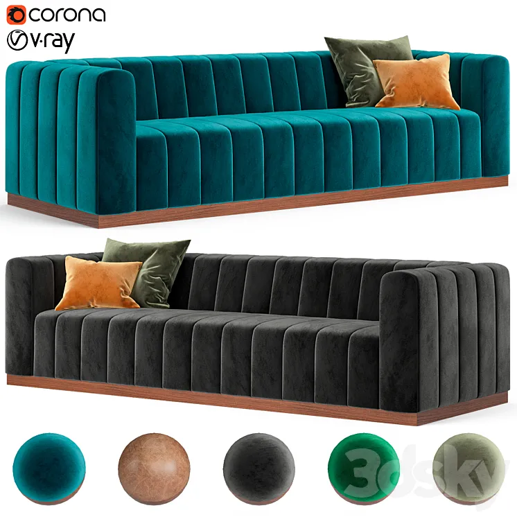 Forte sofa CB2 3D Model Free Download