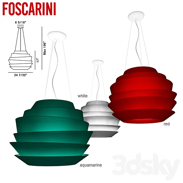 Foscarini _ Suspension lamp Le Soleil 3DModel Foscarini _ Suspension lamp Le Soleil 3DModel
